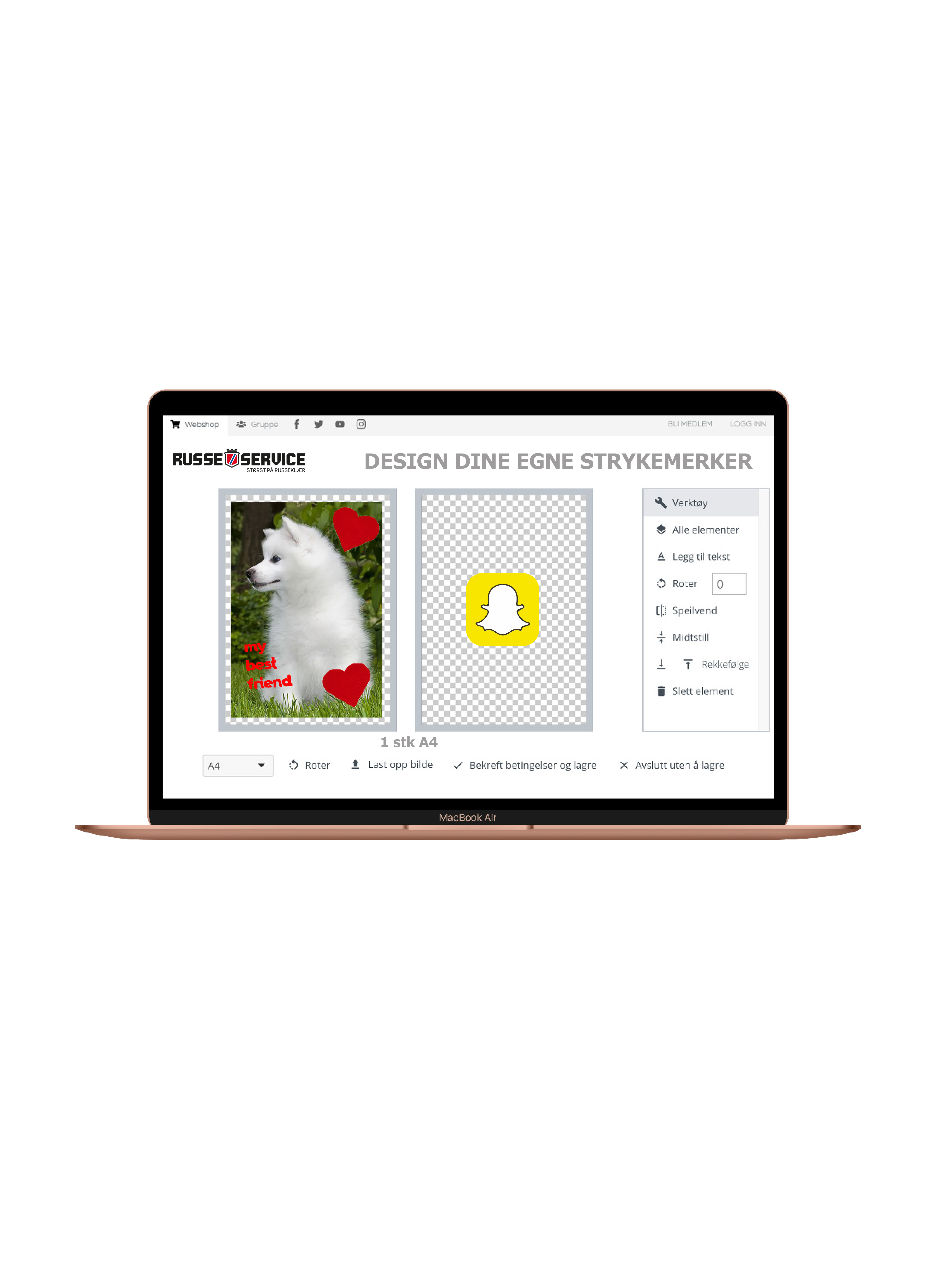 Egne Strykemerker 267x188 mm