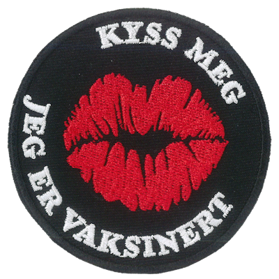 Strykestæsj Badge Kyss Meg Vaksinert - 232