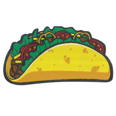 Strykestæsj Vevd Badge Tacoshell - 338