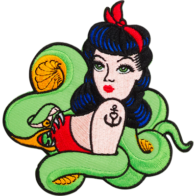 Strykestæsj Badge Tatoo babe - 40