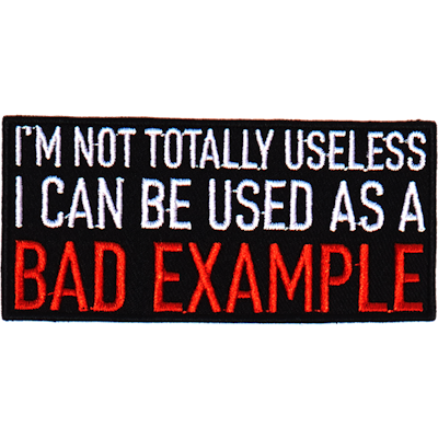 Strykestæsj Badge Bad Example - 211