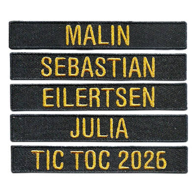 Strykestæsj Brodert Navnbadge