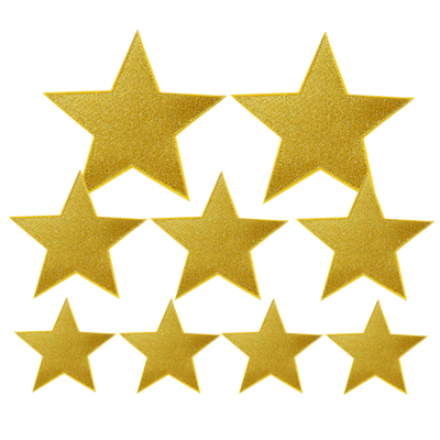 Strykestæsj Stjerner 9-Pack Gull