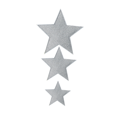 Strykestæsj Stjerner 3-pack Sølv