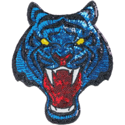 Strykestæsj Ryggbadge - Panter Paljett