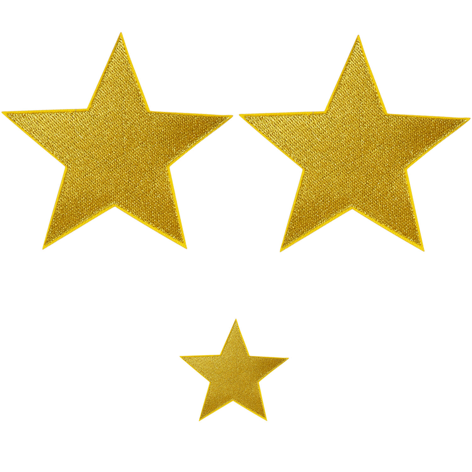 Stjerner 3-pack Gull 2 store + 1 liten