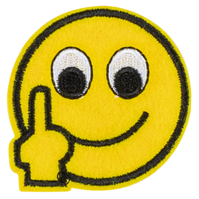 Strykestæsj Badge Smiley-Finger - 272