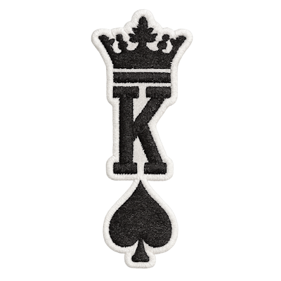 Strykestæsj Badge King Spades