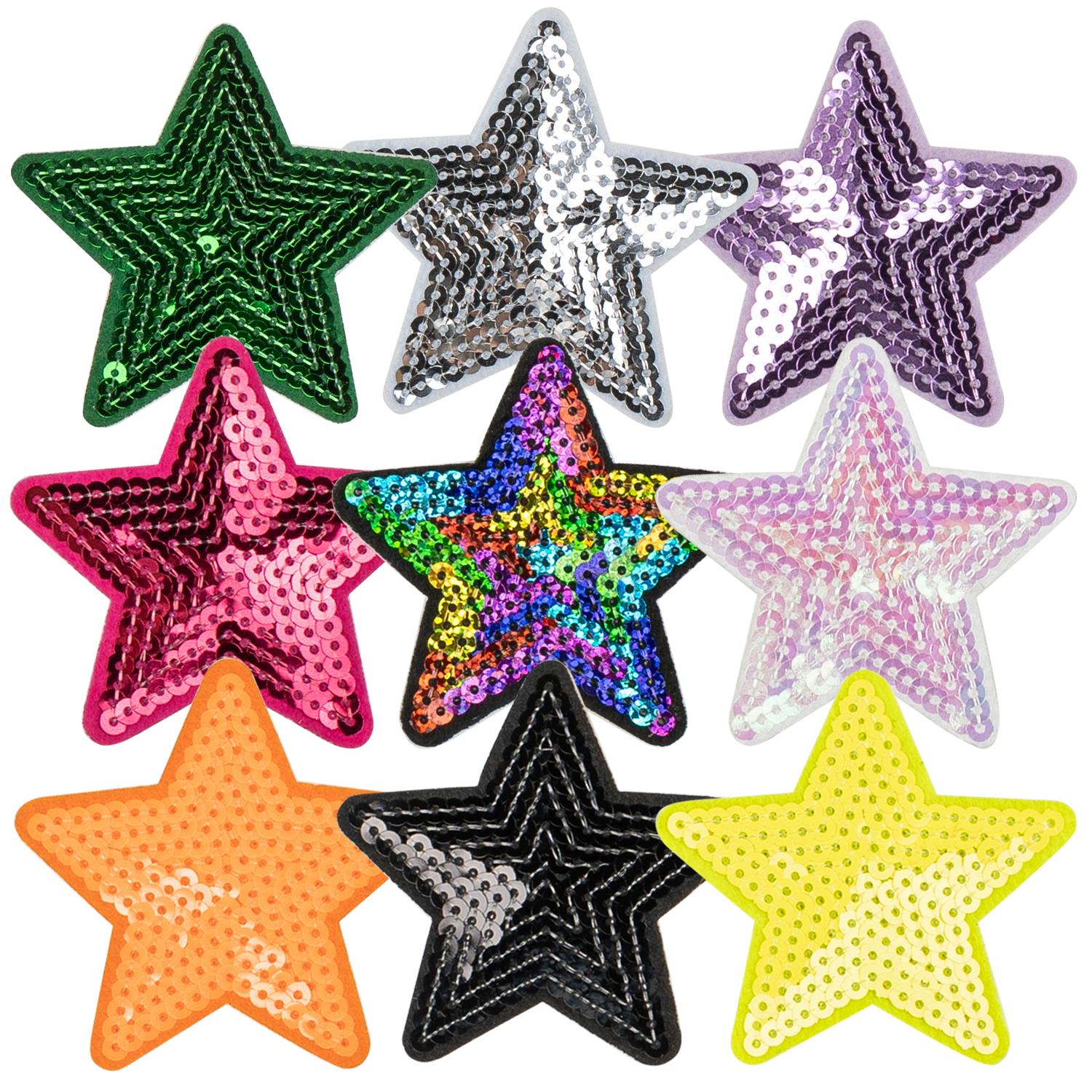Badgesett Stjerner Paljett