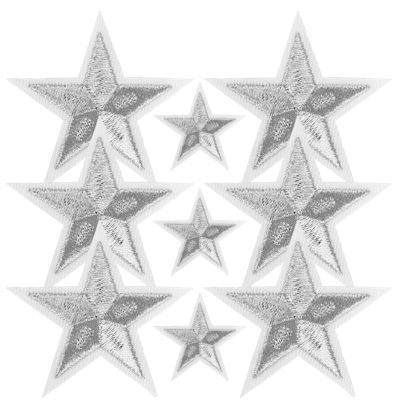 Strykestæsj Badgesett Stjerner Sølv