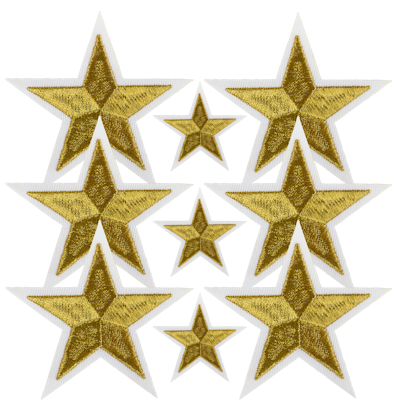 Strykestæsj Badgesett Stjerner Gull