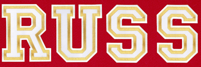 Strykestæsj Brodert College Gull 7,5 cm