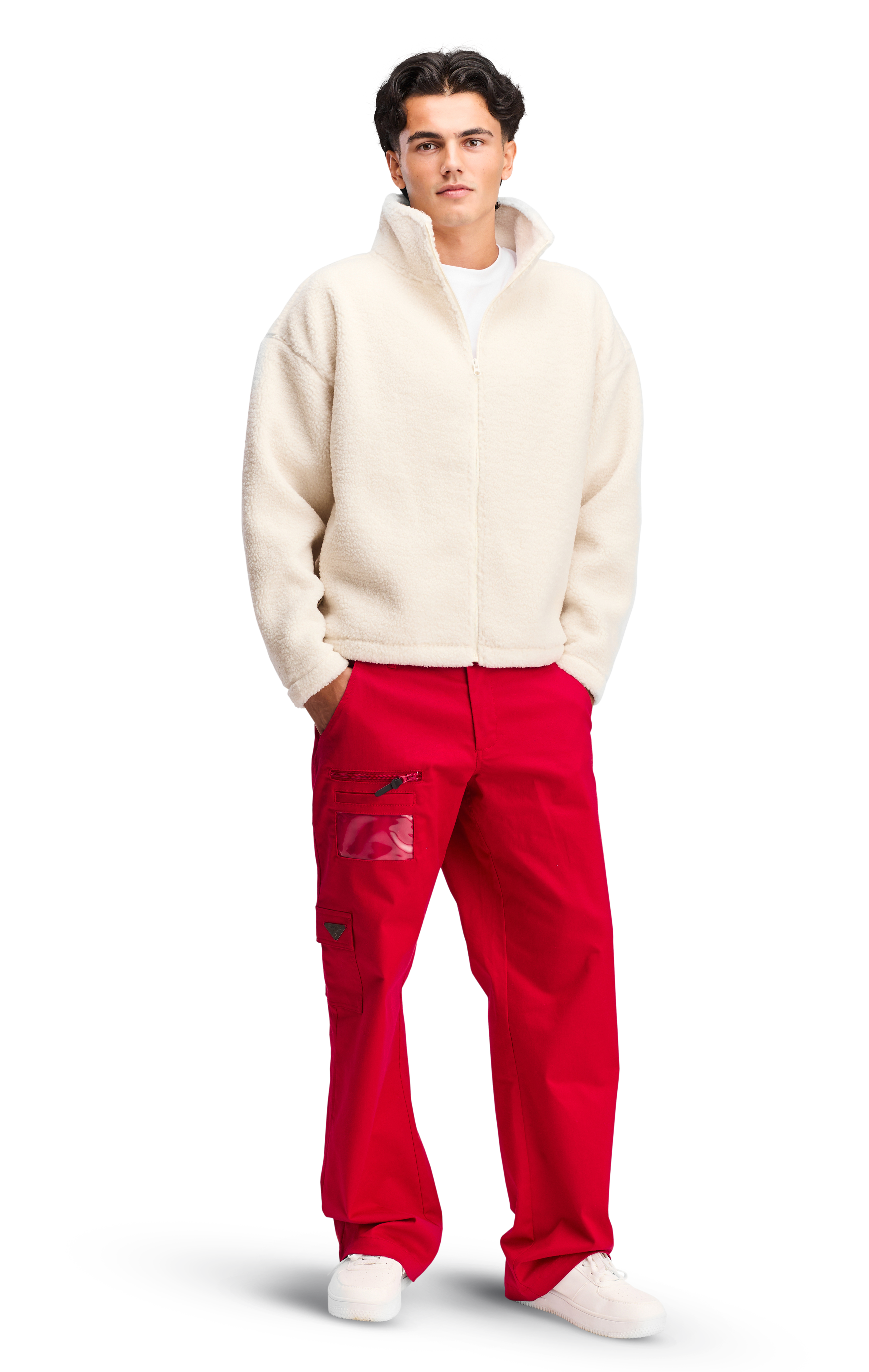 Fleece Unisex Colar SoftLine Plush White