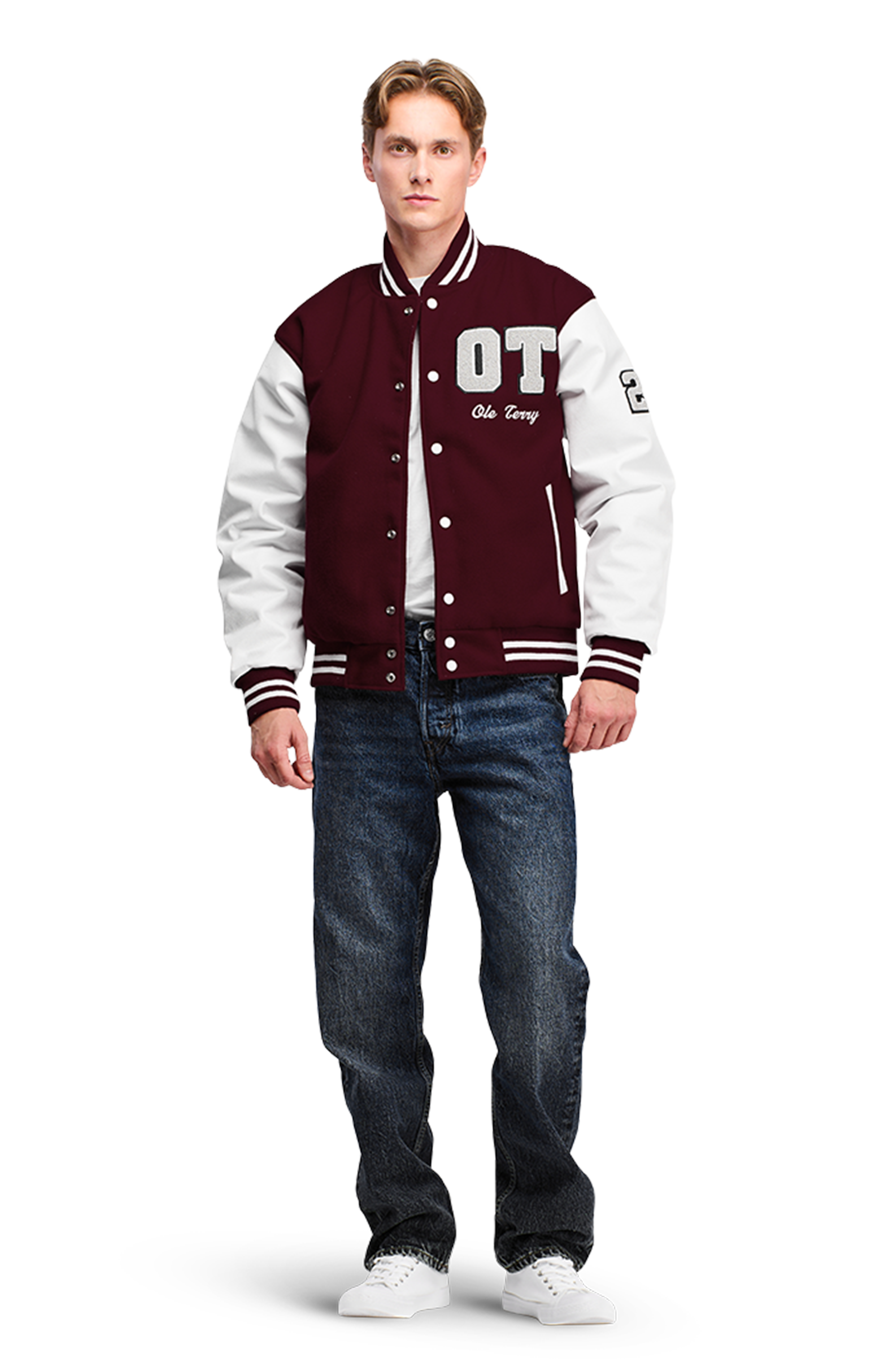 Varsityjakke Burgunder