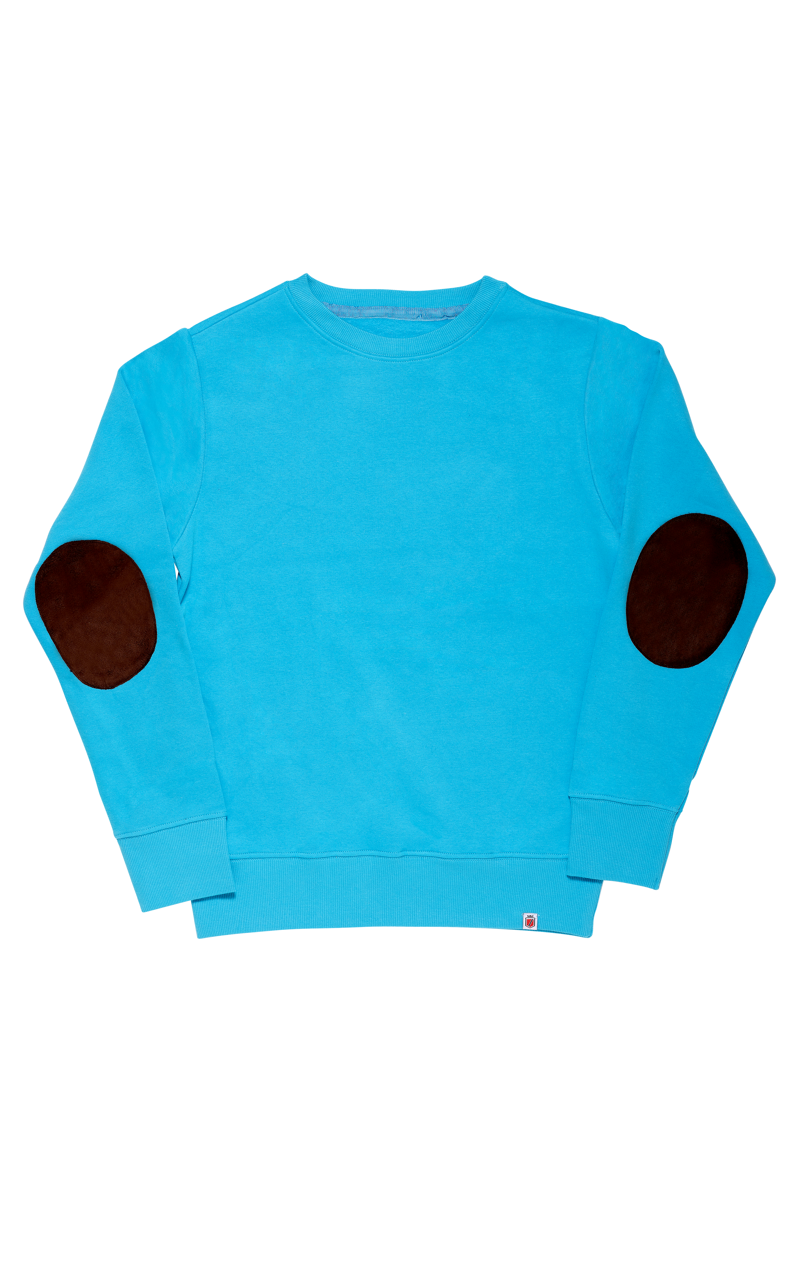College Roundneck m/patch Turkis