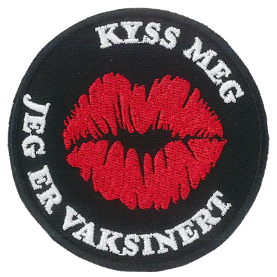 Strykestæsj Badge Kyss Meg Vaksinert - 232