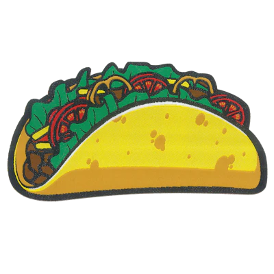 Strykestæsj Vevd Badge Tacoshell - 338
