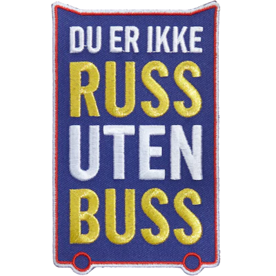 Strykestæsj Badge Ikke Russ Uten Buss - 121
