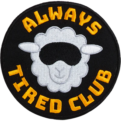 Strykestæsj Badge Always Tired - 162