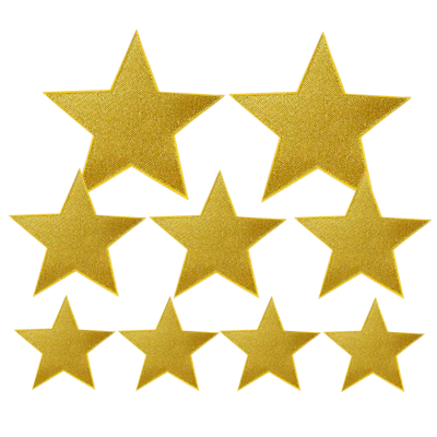 Strykestæsj Stjerner 9-Pack Gull