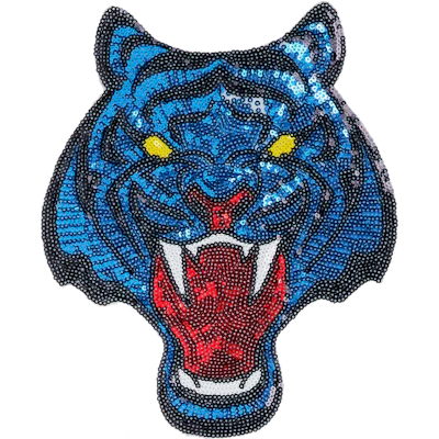 Strykestæsj Ryggbadge - Panter Paljett