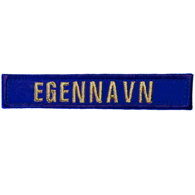 Strykestæsj Brodert Navnbadge - Blå