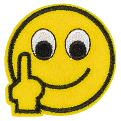 Strykestæsj Badge Smiley-Finger - 272