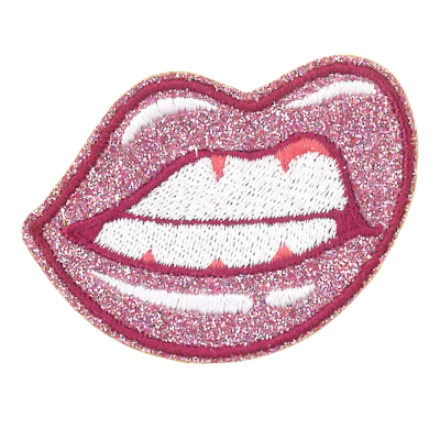 Strykestæsj Badge Glittermunn - 341