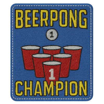 Strykestæsj Badge Beerpong Champion