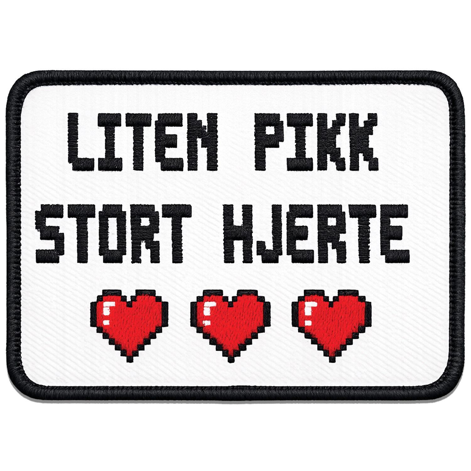 Badge Liten Pikk Stort Hjerte