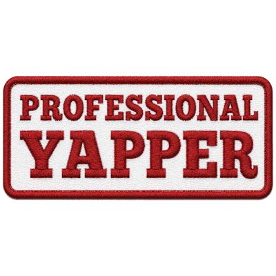 Strykestæsj Badge Proffesional Yapper