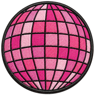 Strykestæsj Badge Pink Globe