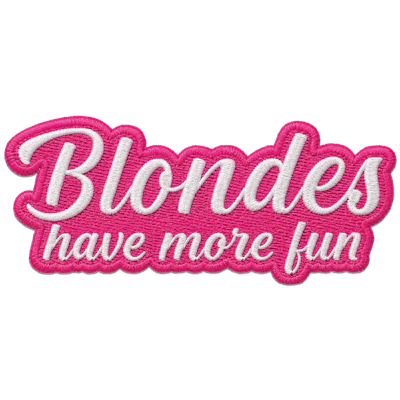 Strykestæsj Badge Blondes Fun